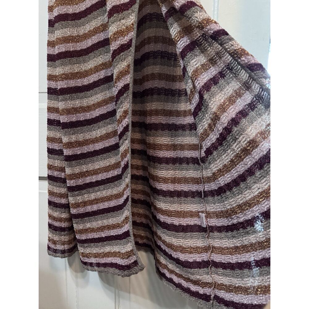 NWT Misa Stripe Metallic Front Slit Maxi Dress Size S - Picture 3 of 10